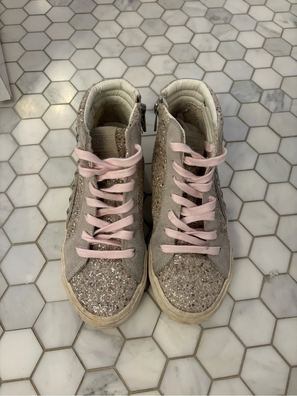 Vintage Havana Hailey high top glitter sneakers